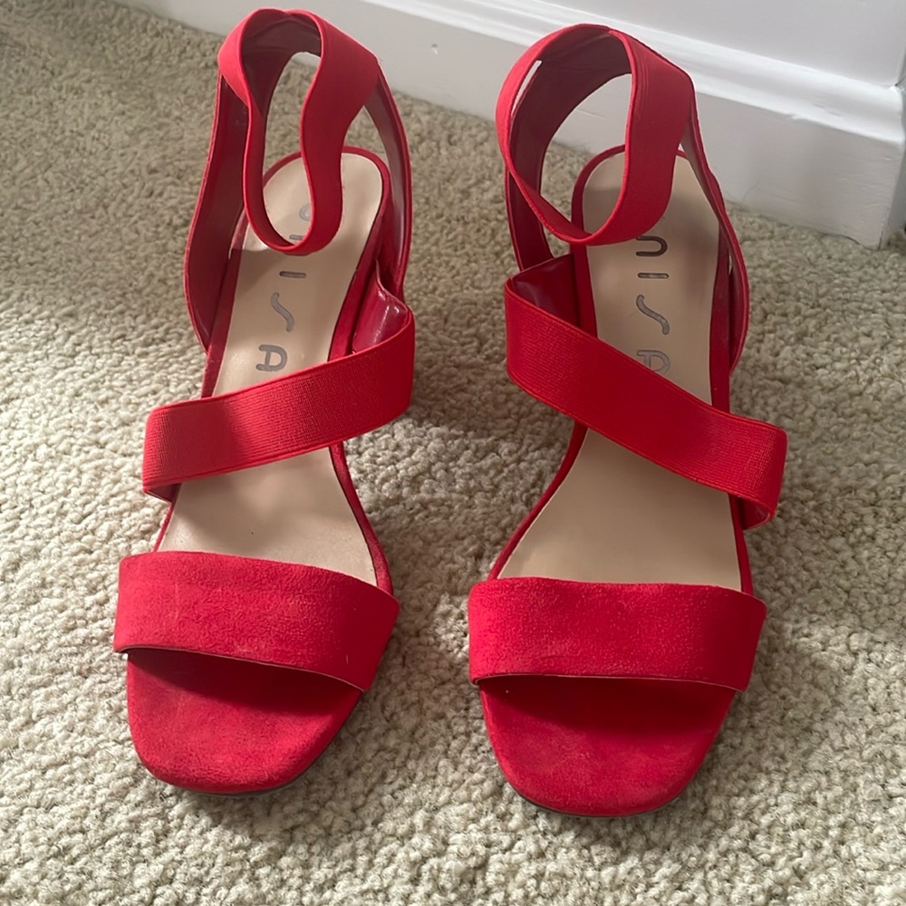 3” red heels